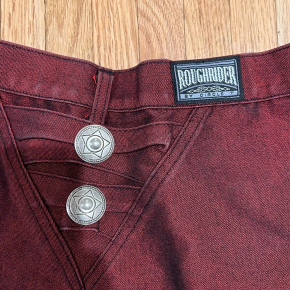 Circle T Women's High Rise Jeans - Burgundy - Picture 2 of 5